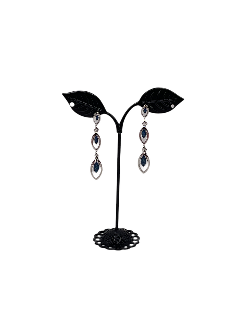 Silver stud/drop earrings