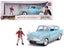 1959 Ford Anglia Light Blue (Weathered) with Harry Potter Diecast Figurine 1/24 Diecast Model Car by Jada