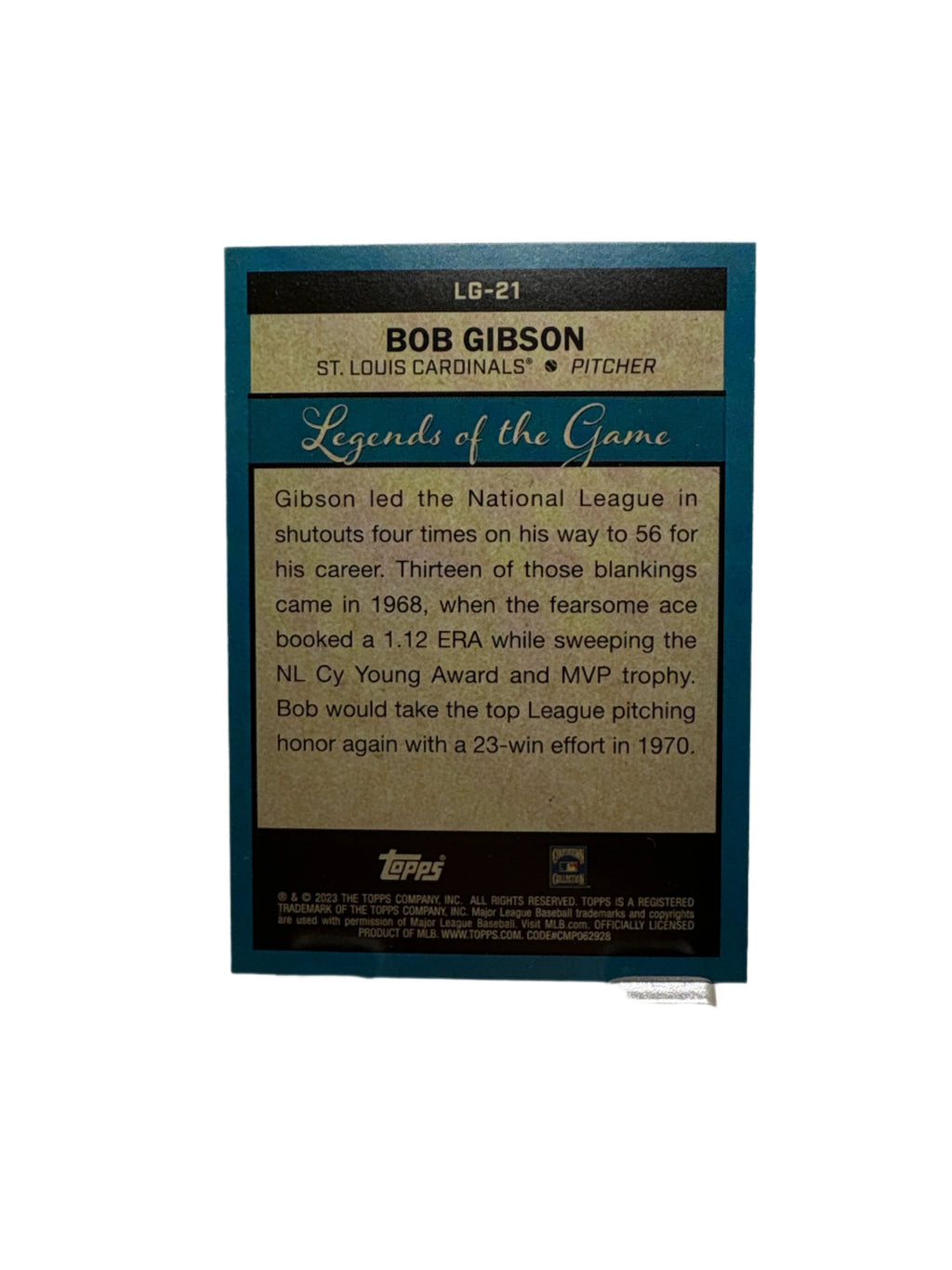 Topps Bob Gibson