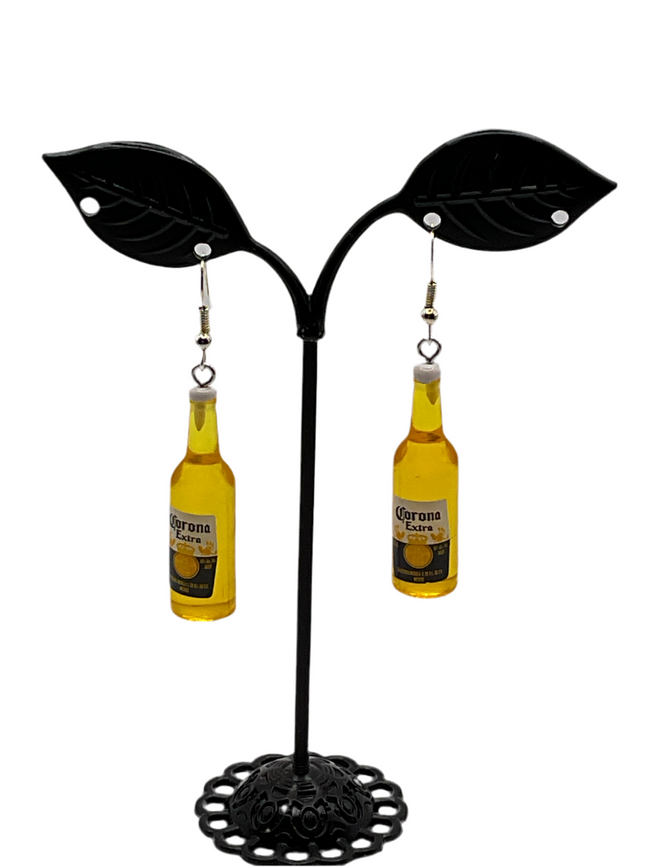 Corona Beer Bottle Earrings Hover Image