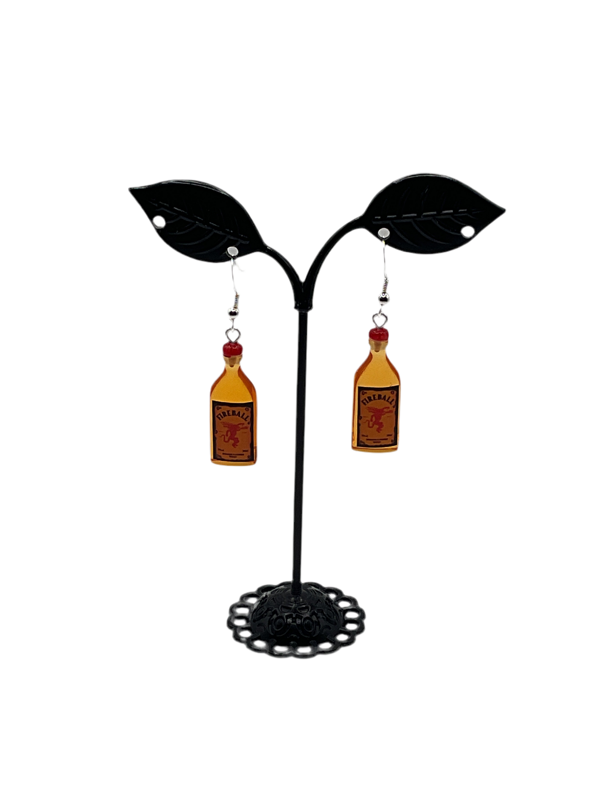 Fireball whiskey earrings