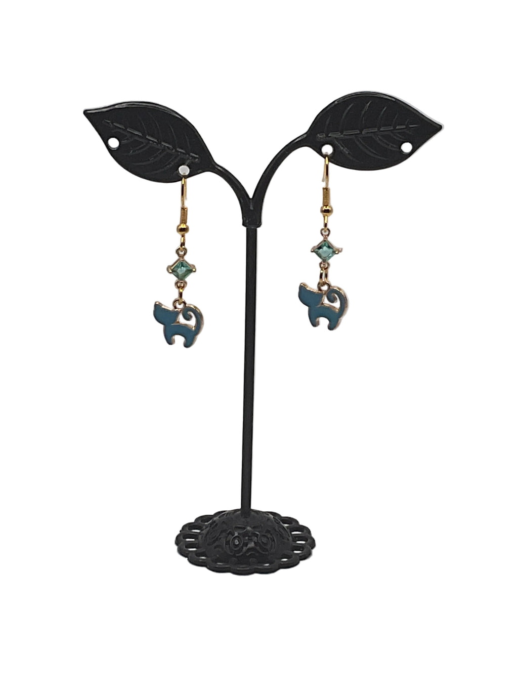 Kitties,Crosses and Crystal Earrings