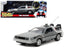 Jada - 1/24 DeLorean Brushed Metal Time Machine with Lights "Back to the Future" (1985) Movie "Hollywood Rides" Series 1/24 Diecast Model Car by Jada