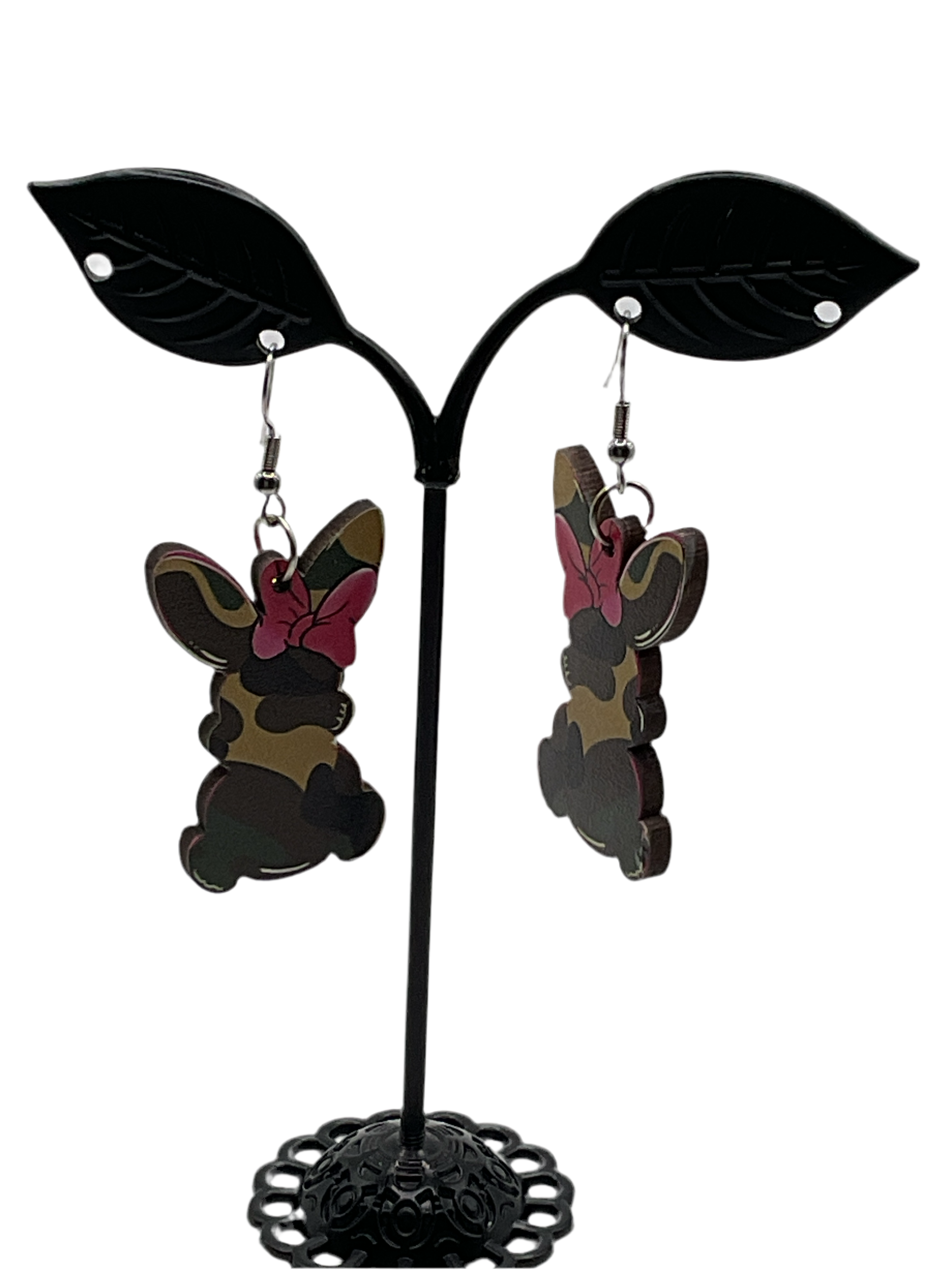 Camo bunny earrings Main image