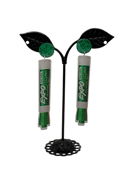 Expo marker earrings