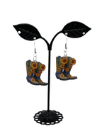 Boots And Sunflower Earrings