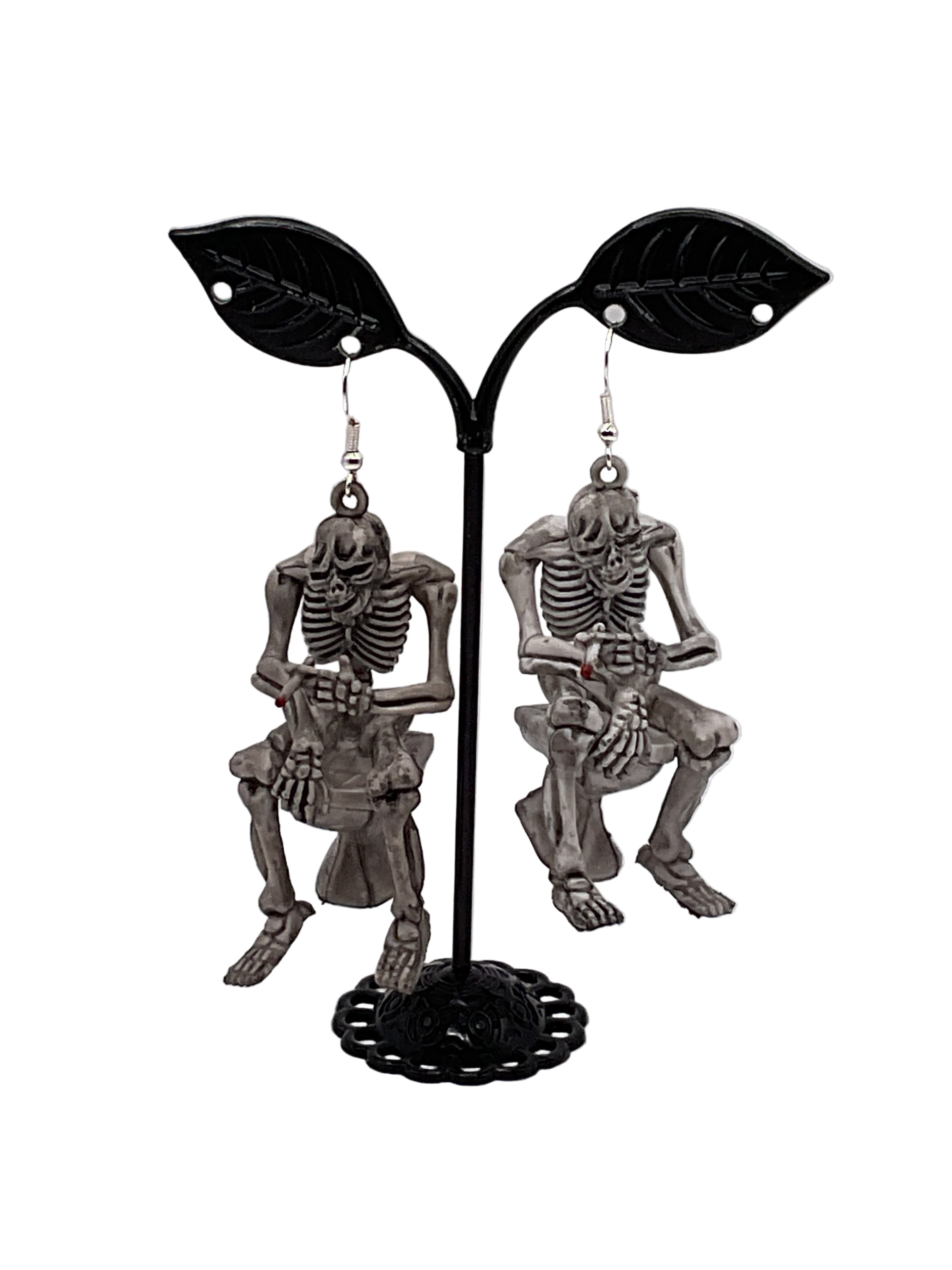 Skeleton On The Pot Earrings Main image