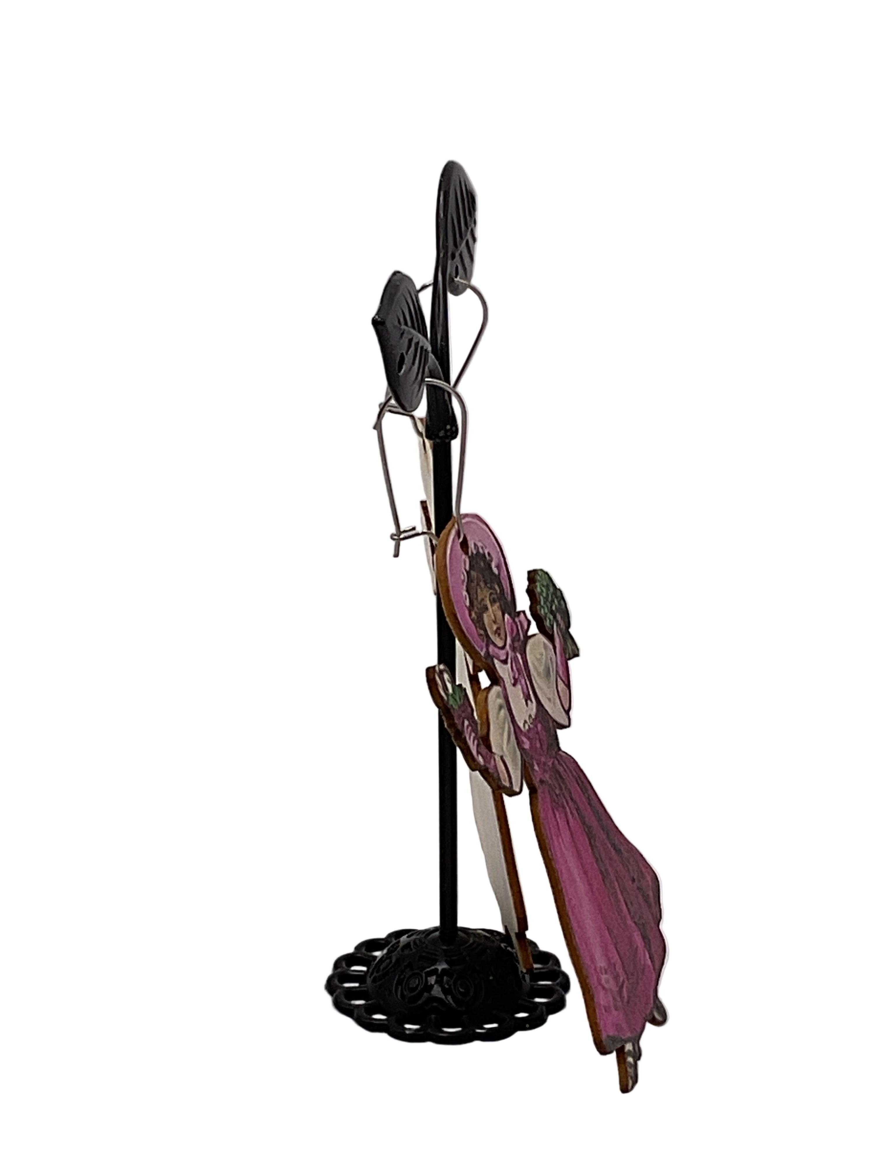 Lady in pink earrings