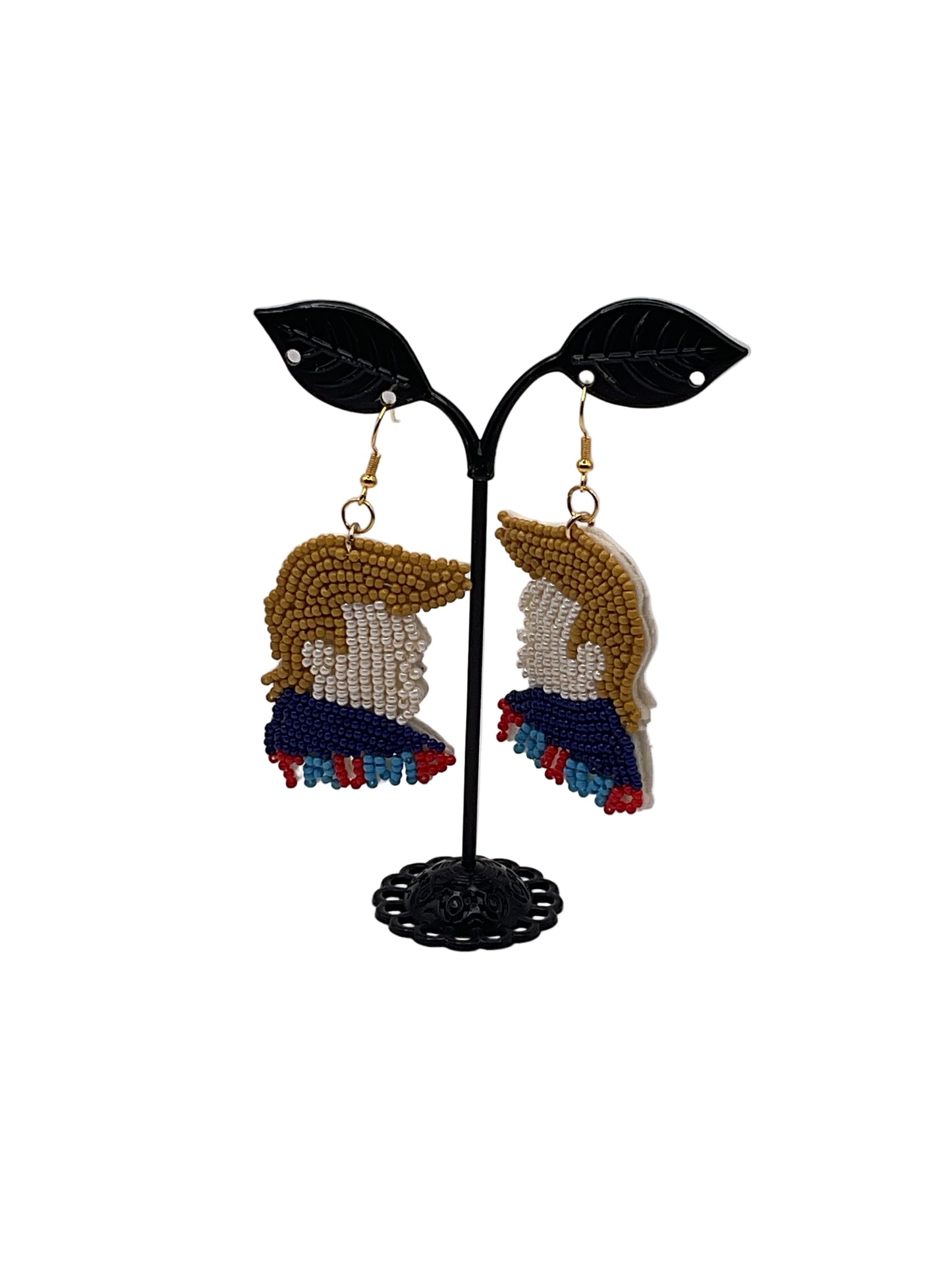 Trump beaded earrings
