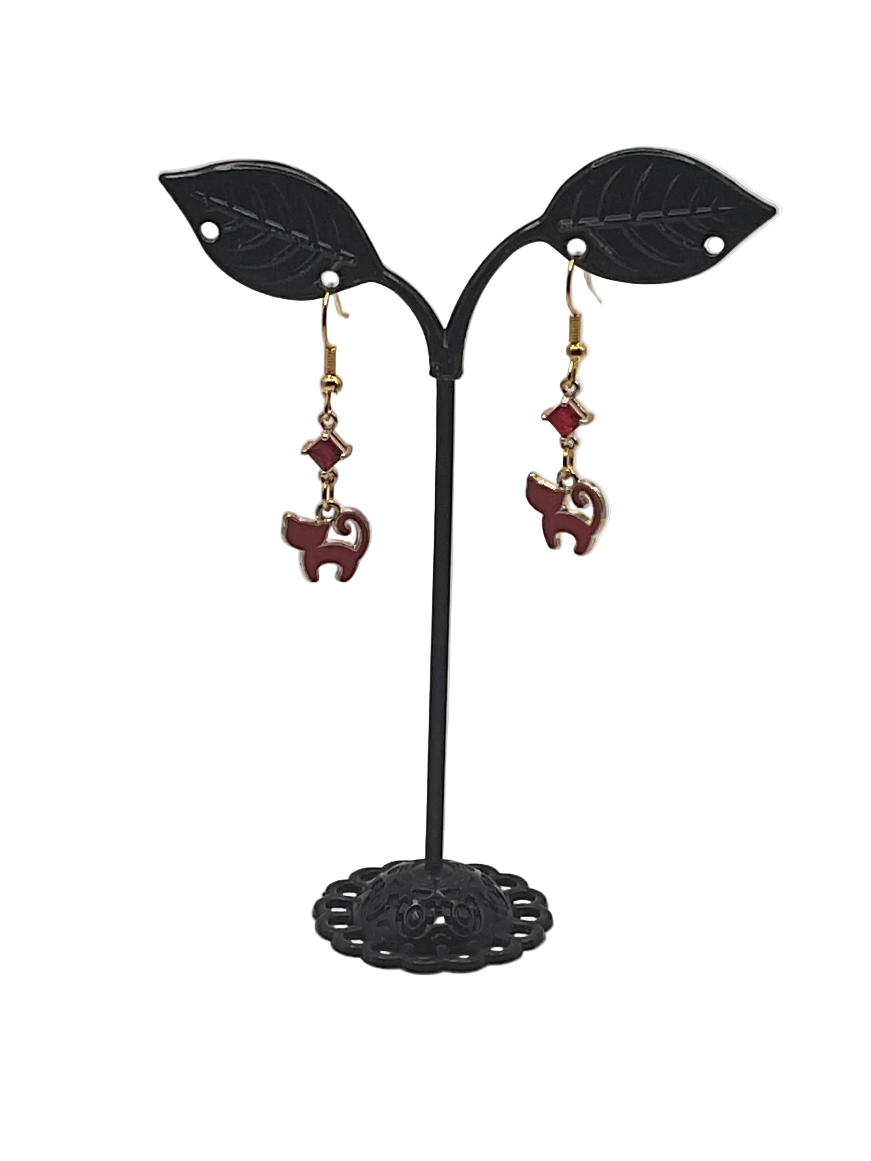 Kitties,Crosses and Crystal Earrings