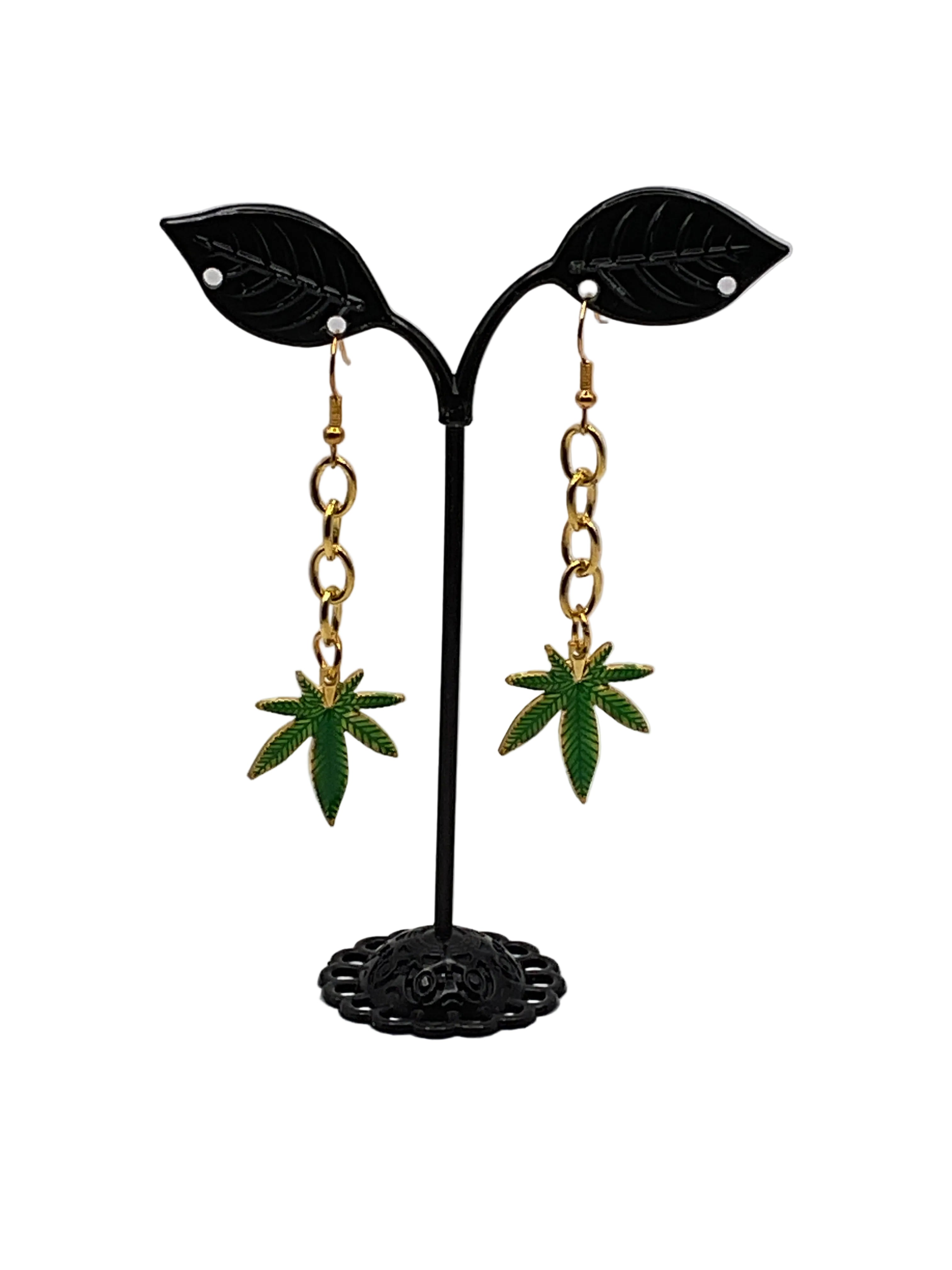 Weed earrings