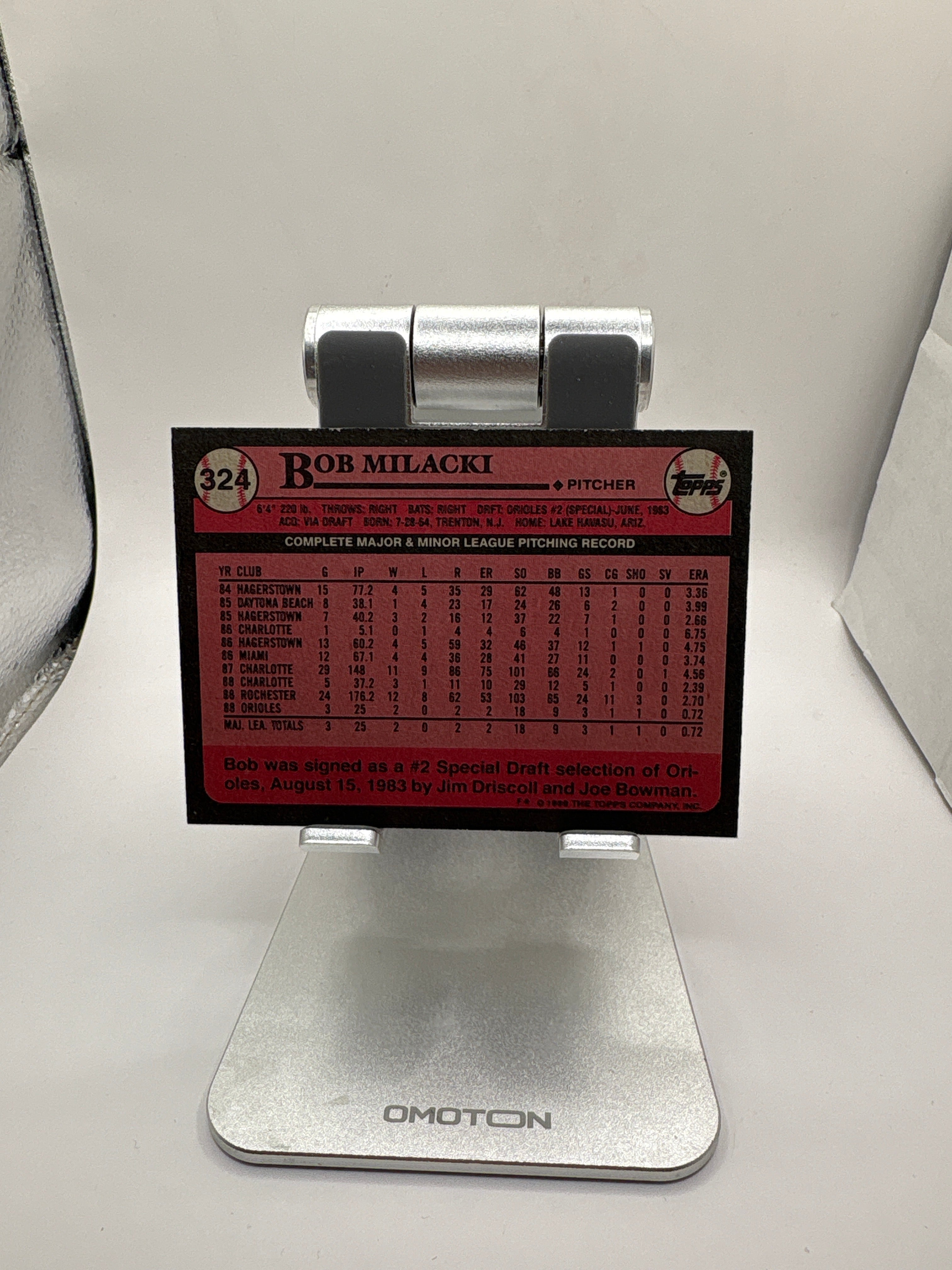 Topps Bob Milacki