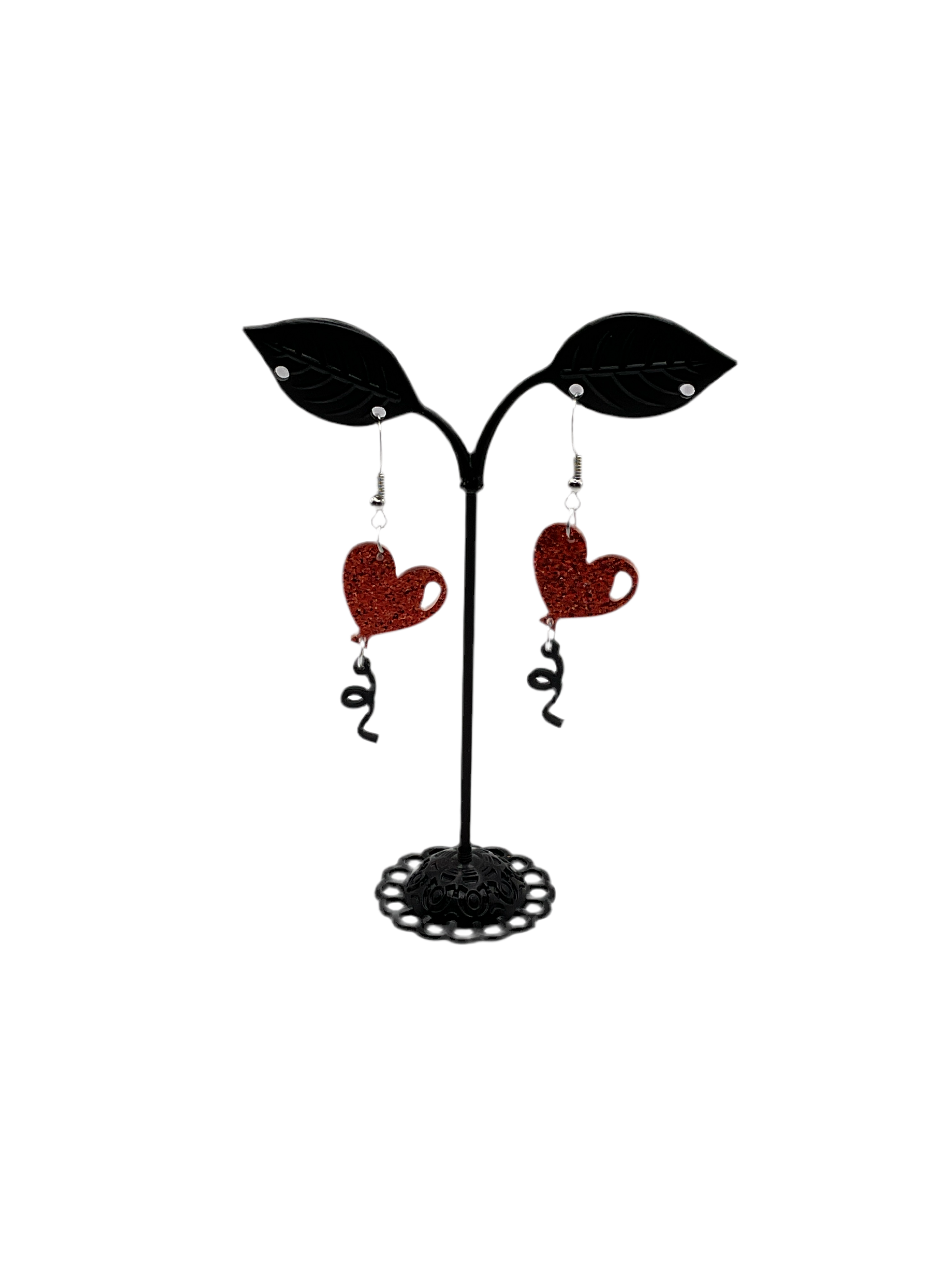 Balloon heart earrings