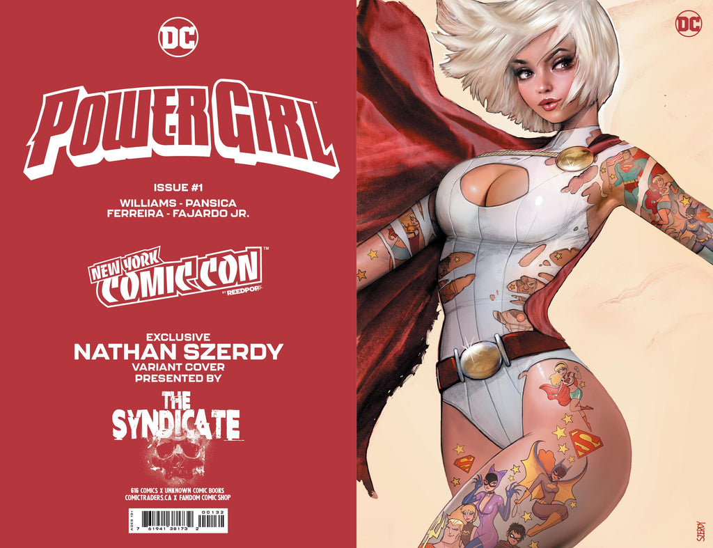 [Signed by Nathan Szerdy] POWER GIRL #1 NATHAN SZERDY (616) EXCLUSIVE FOIL NYCC VIRGIN VAR [IN STOCK] - Collectors World Toys