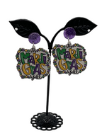 Mardi Gras earrings
