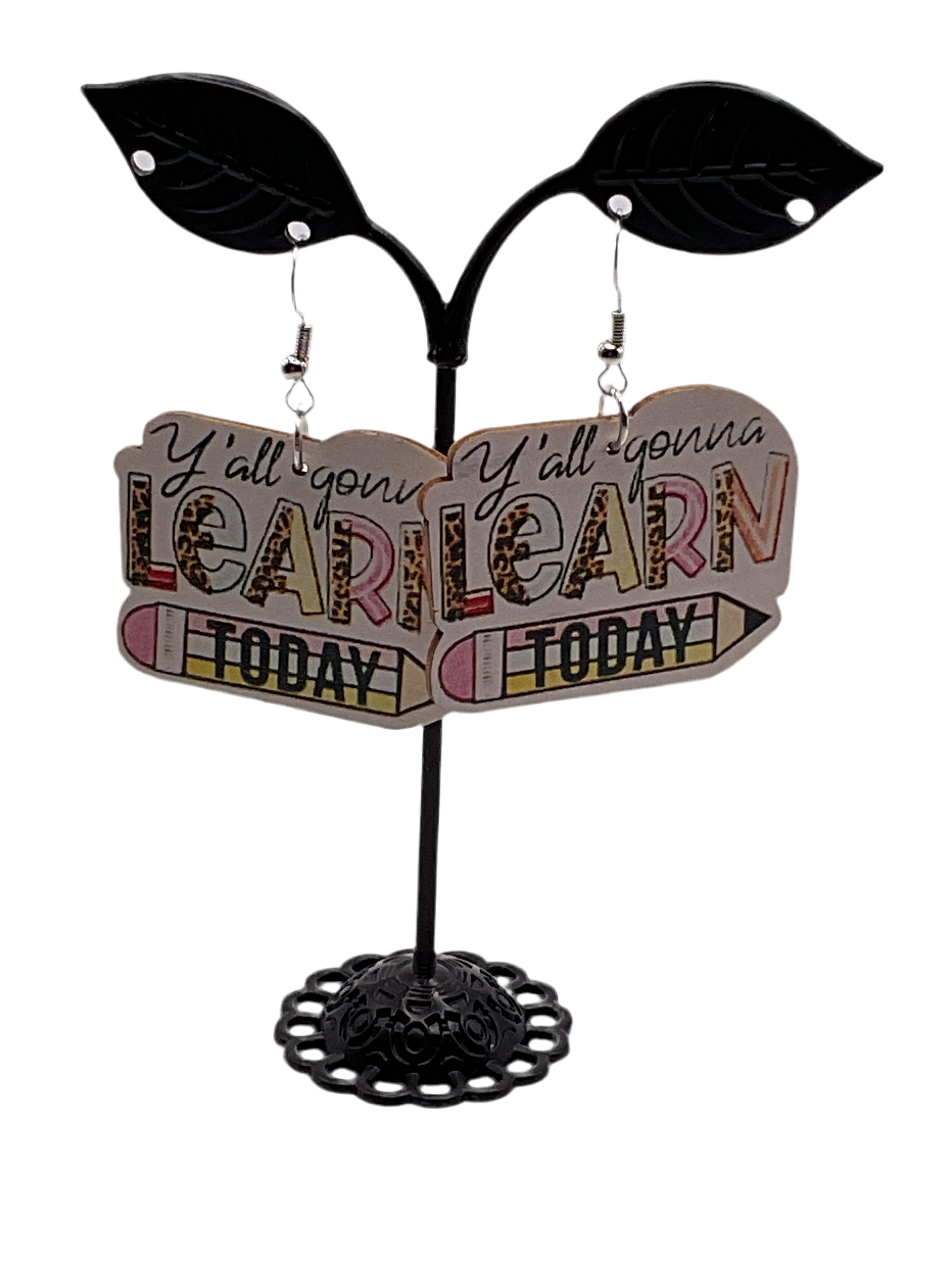 Teacher "Yall gonna learn today" earrings Main image