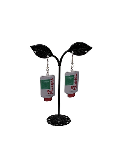 Chick-fil-A sauce earrings