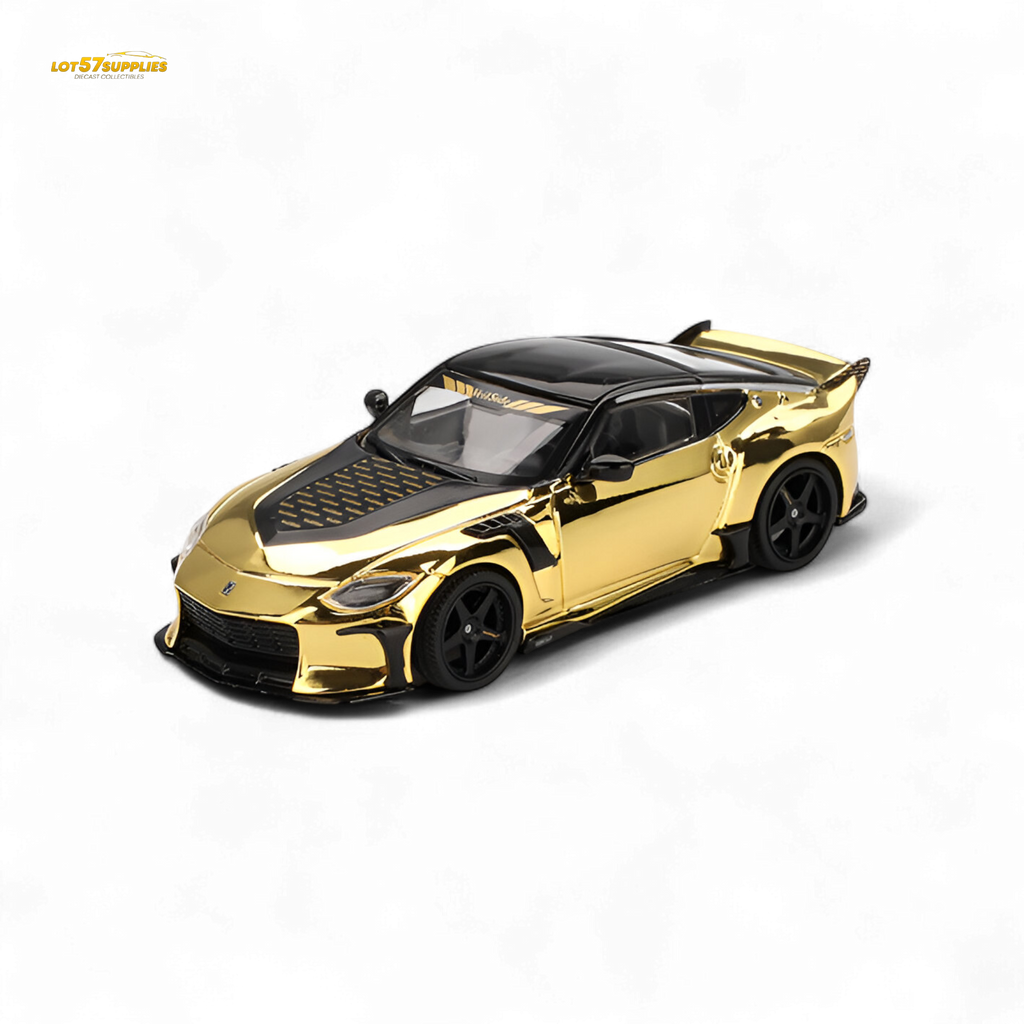 Mini-GT Nissan Z VeilSide FZ400 Gold Chrome LHD - Gold Chrome 1:64