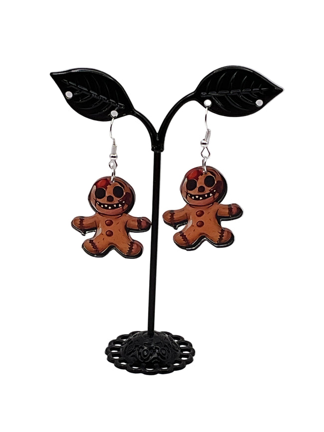 Evil Gingerbread Man Earrings Hover Image