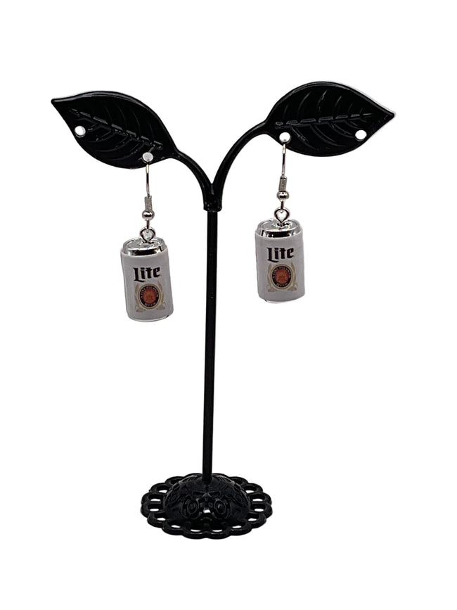 Miller Lite Beer Can Earrings Hover Image