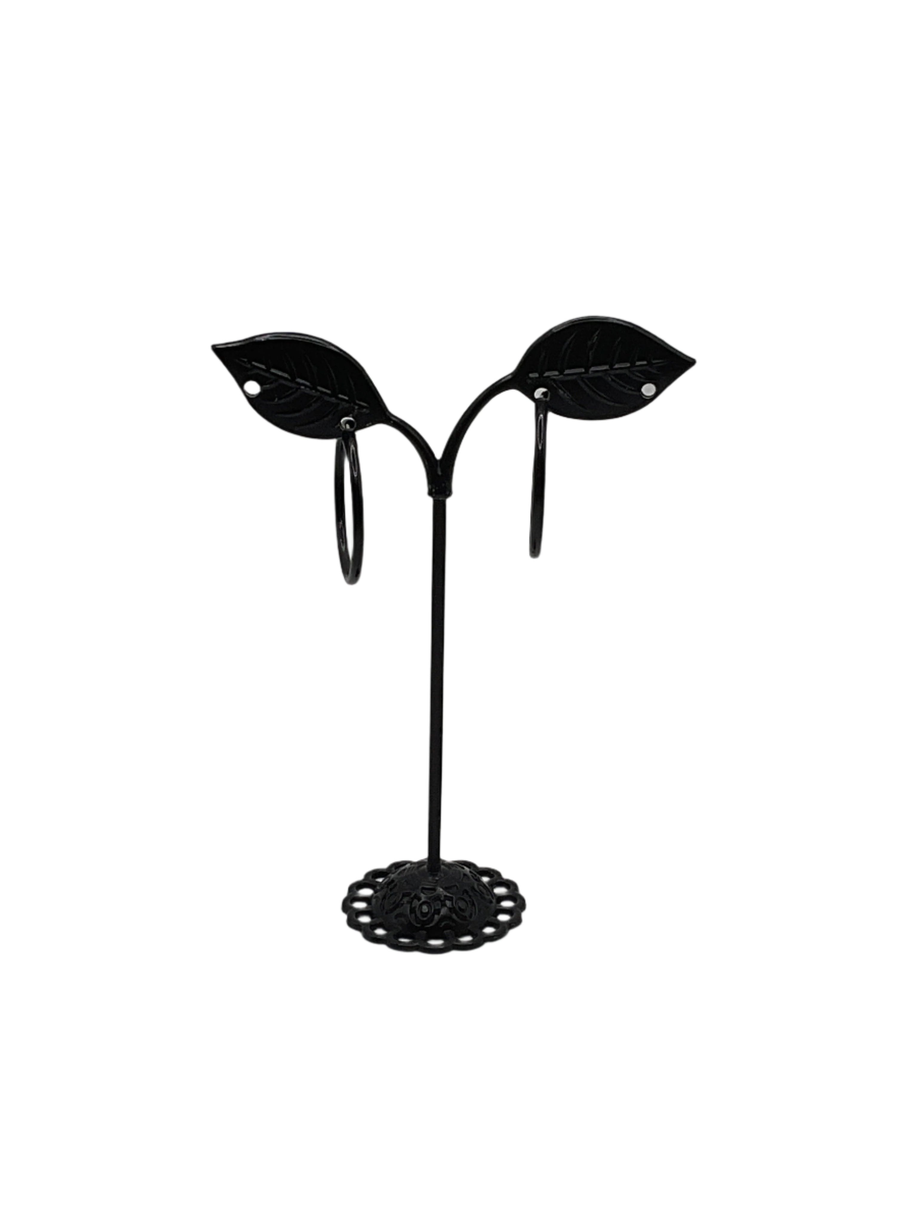 Black Hoop Earrings