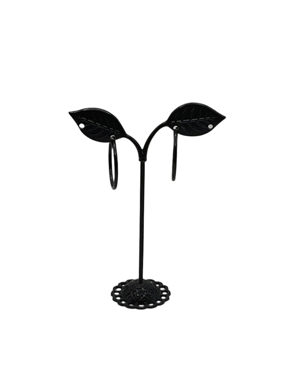 Black Hoop Earrings