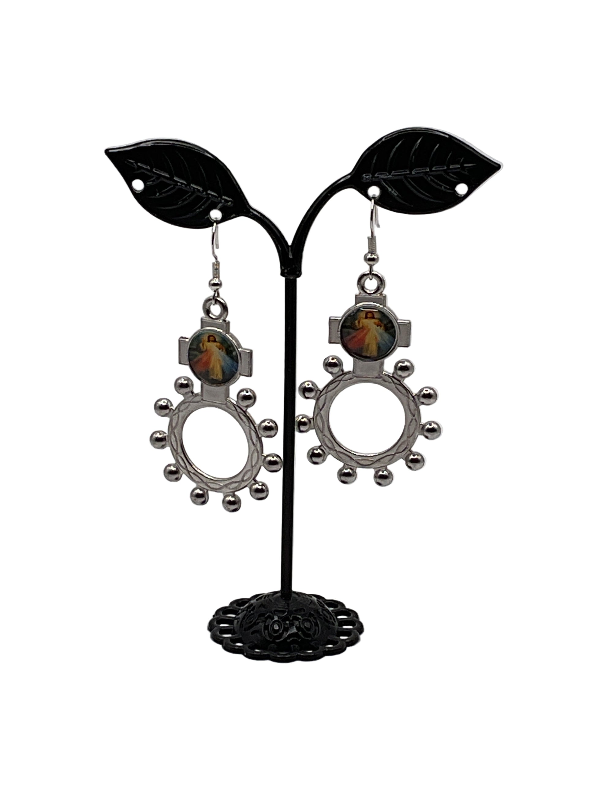 Finger Rosary Ring Earrings