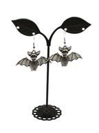 Silver Bat Earrings