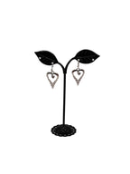Silver heart earrings