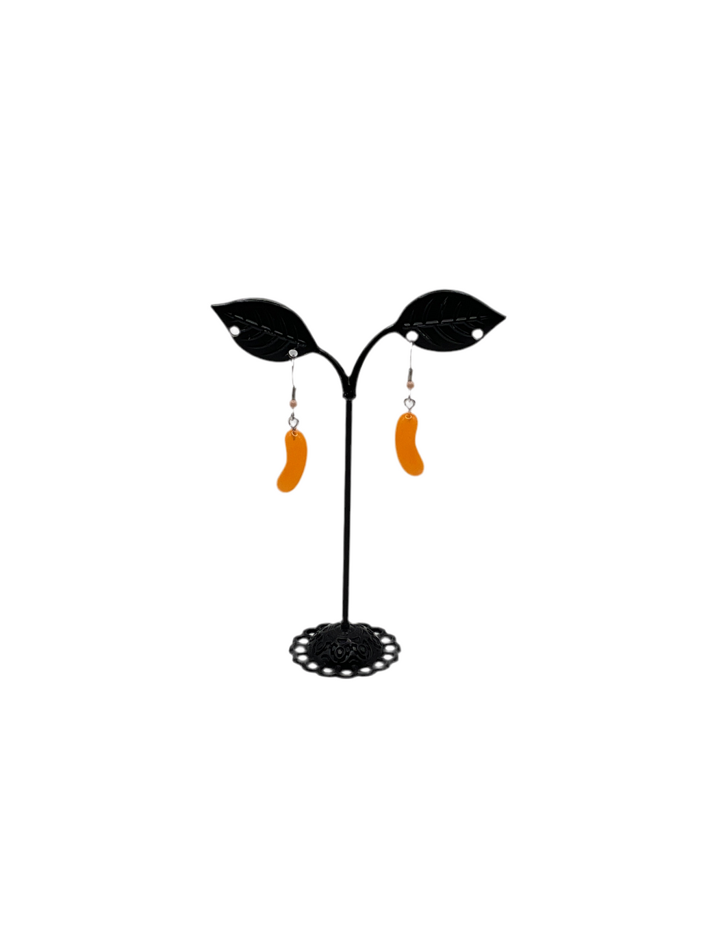 Orange jellybean Earrings