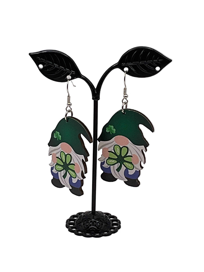 St. Patrick’s Day Gnome Earrings Hover Image