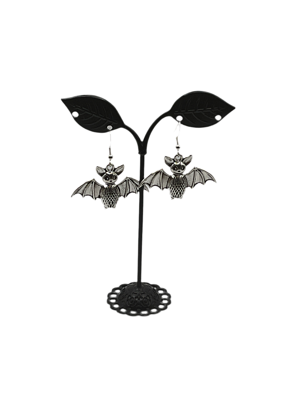 Silver Bat Earrings