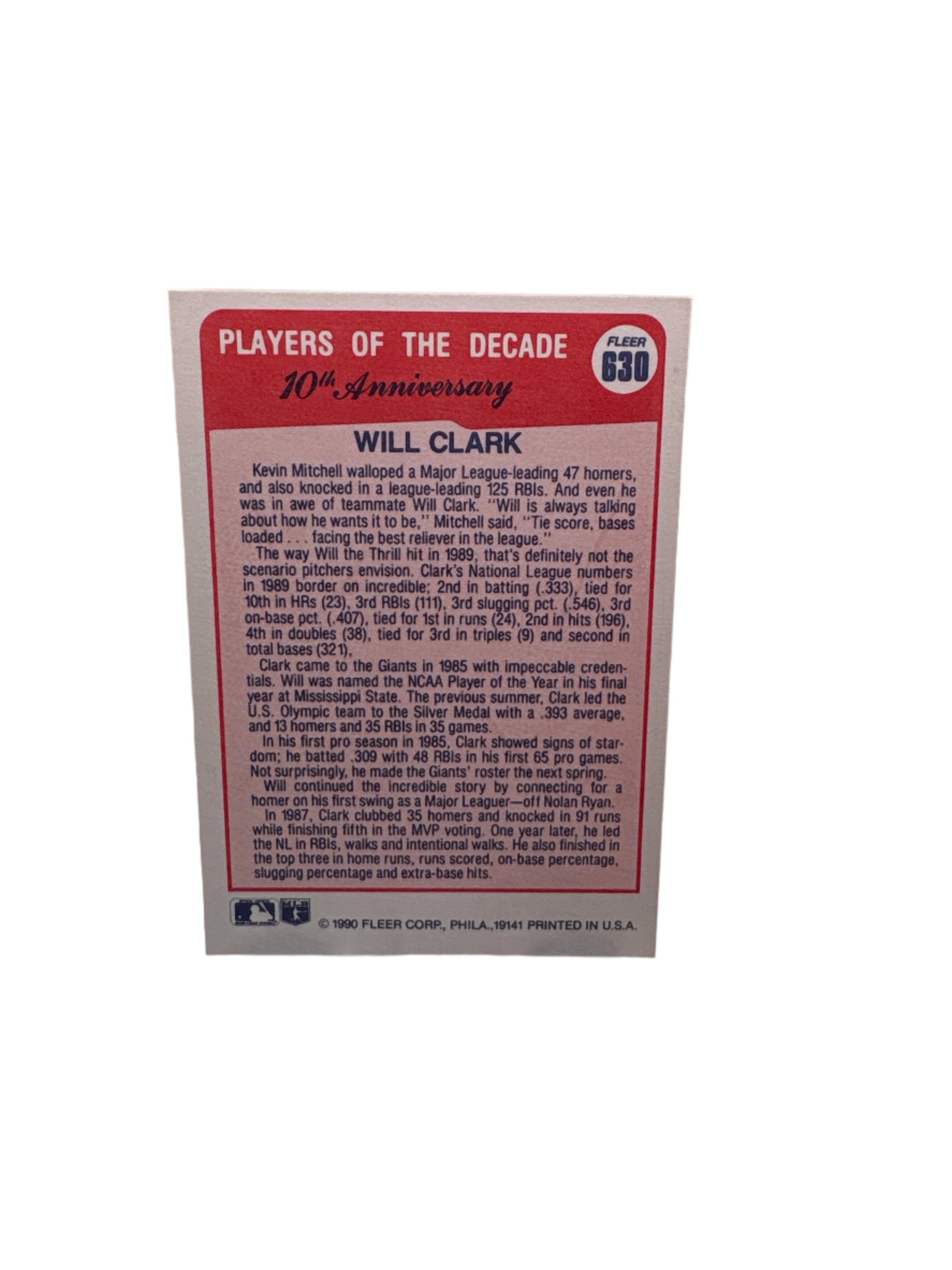 Fleer Will Clark