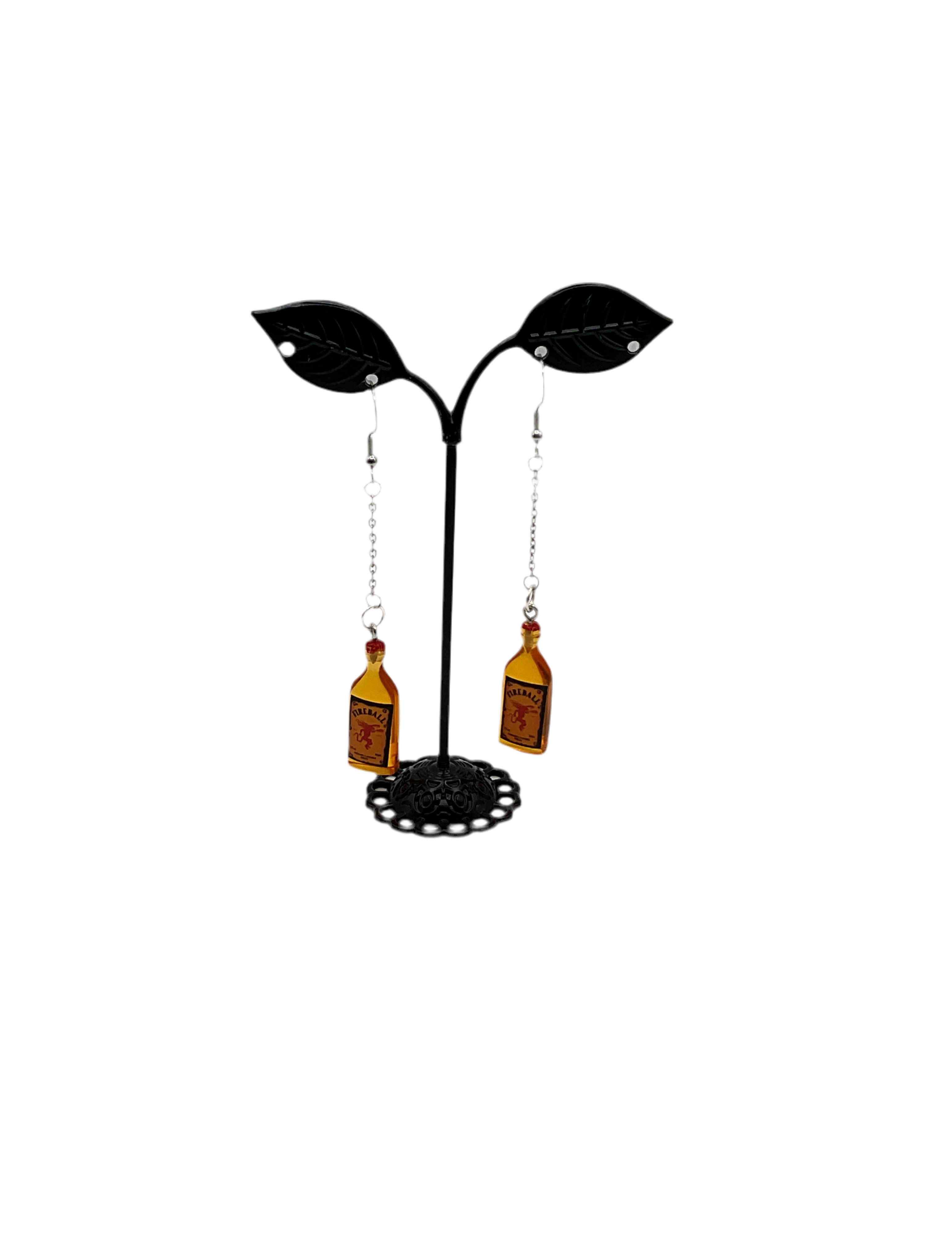 Fireball whiskey drop earrings