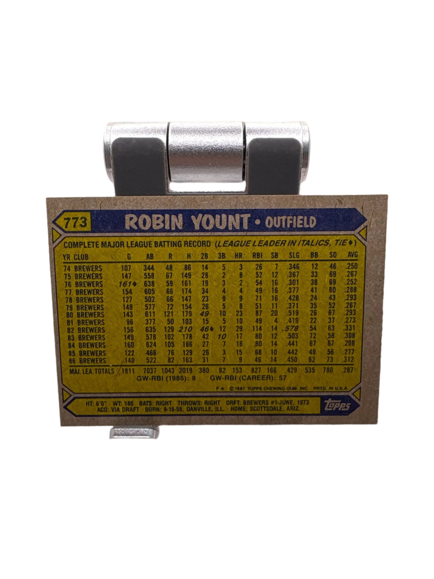 Topps Robin Yount