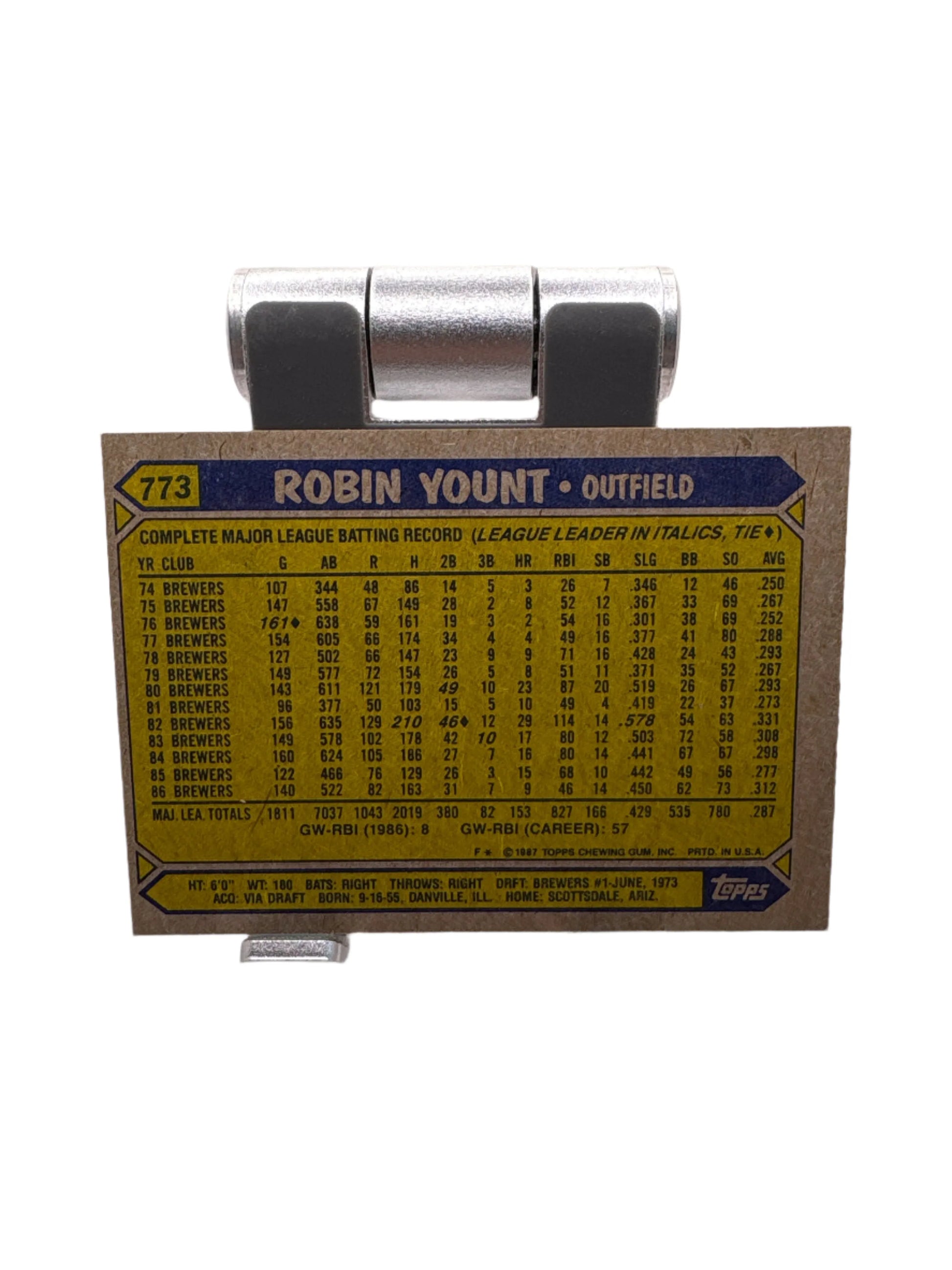 Topps Robin Yount