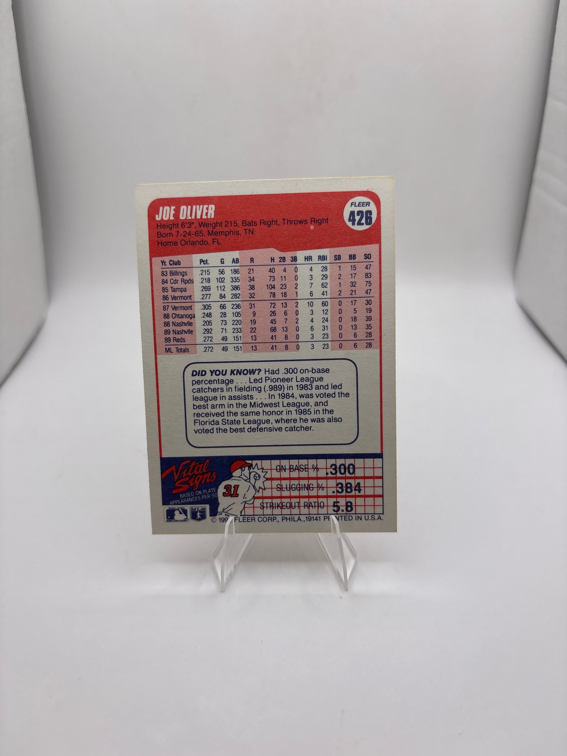 Fleer Joe Oliver