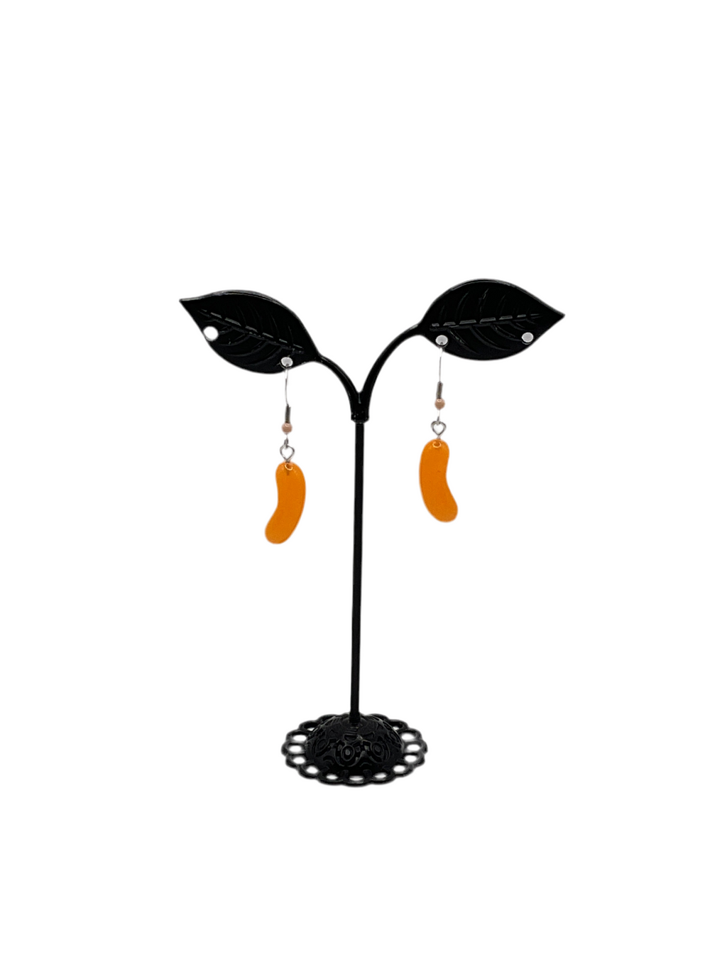 Orange jellybean Earrings