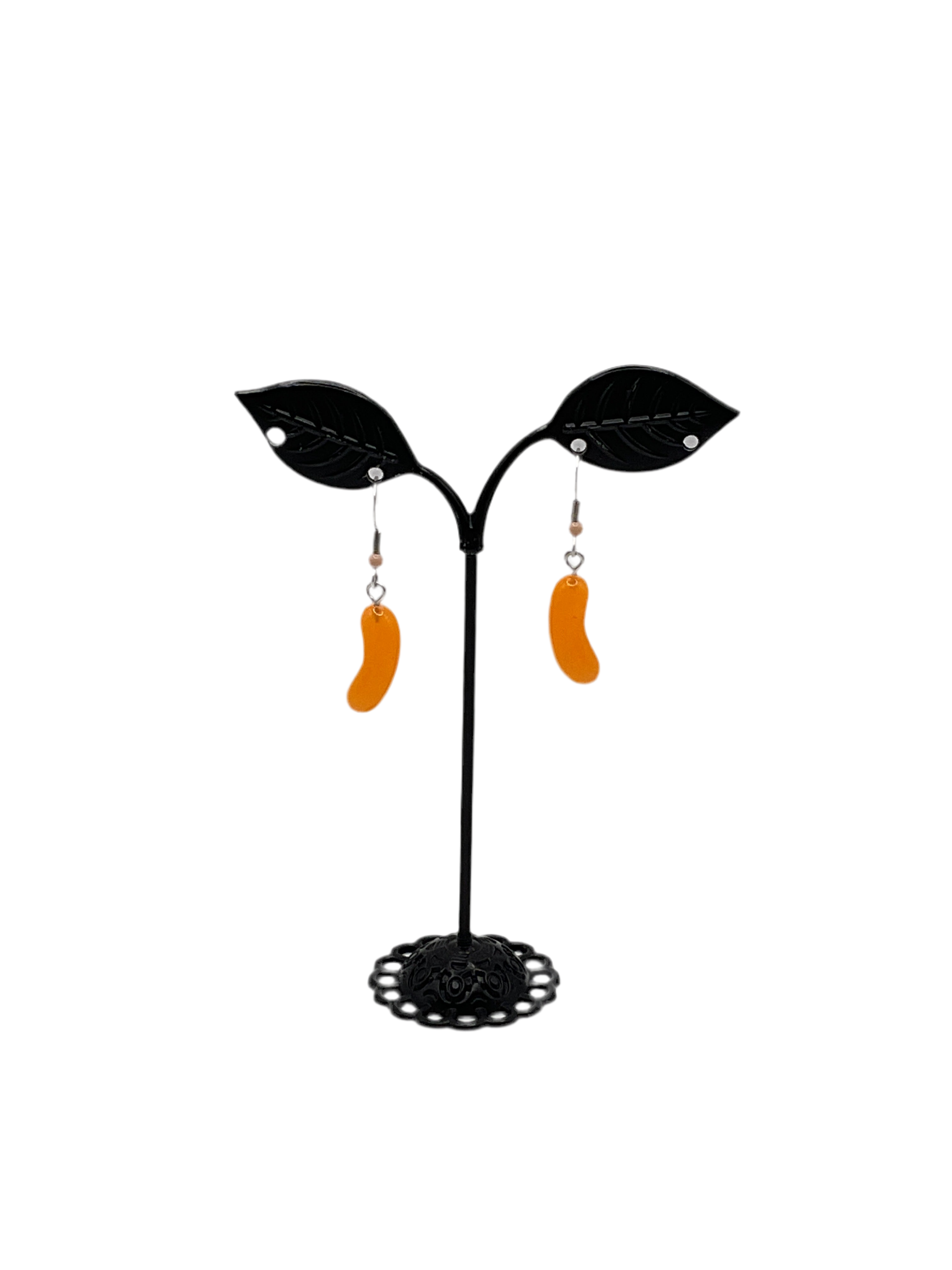 Orange jellybean Earrings