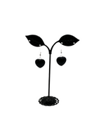 Black heart earrings