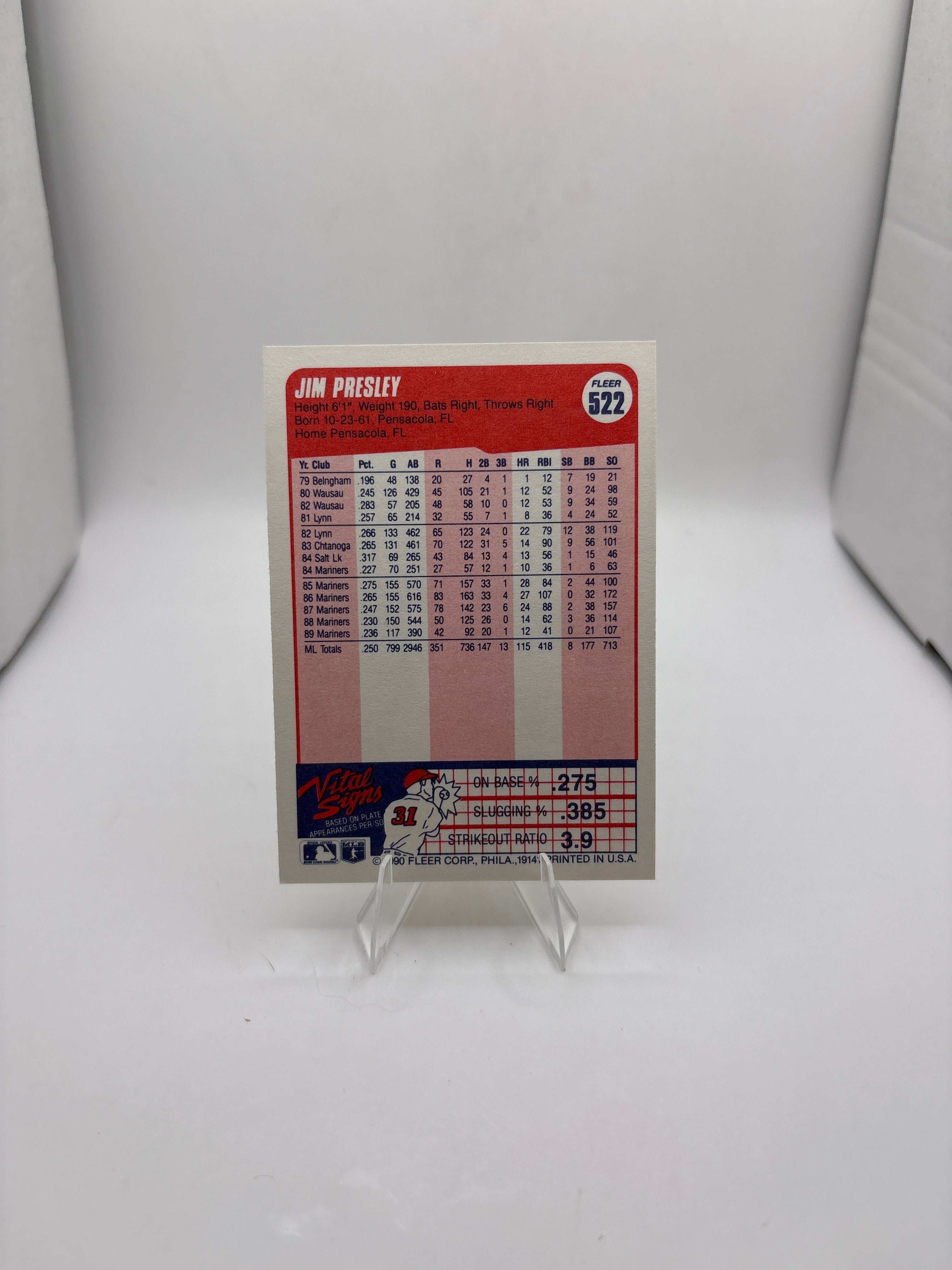 Fleer Jim Presley