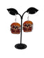 Double Skull Burger Earrings
