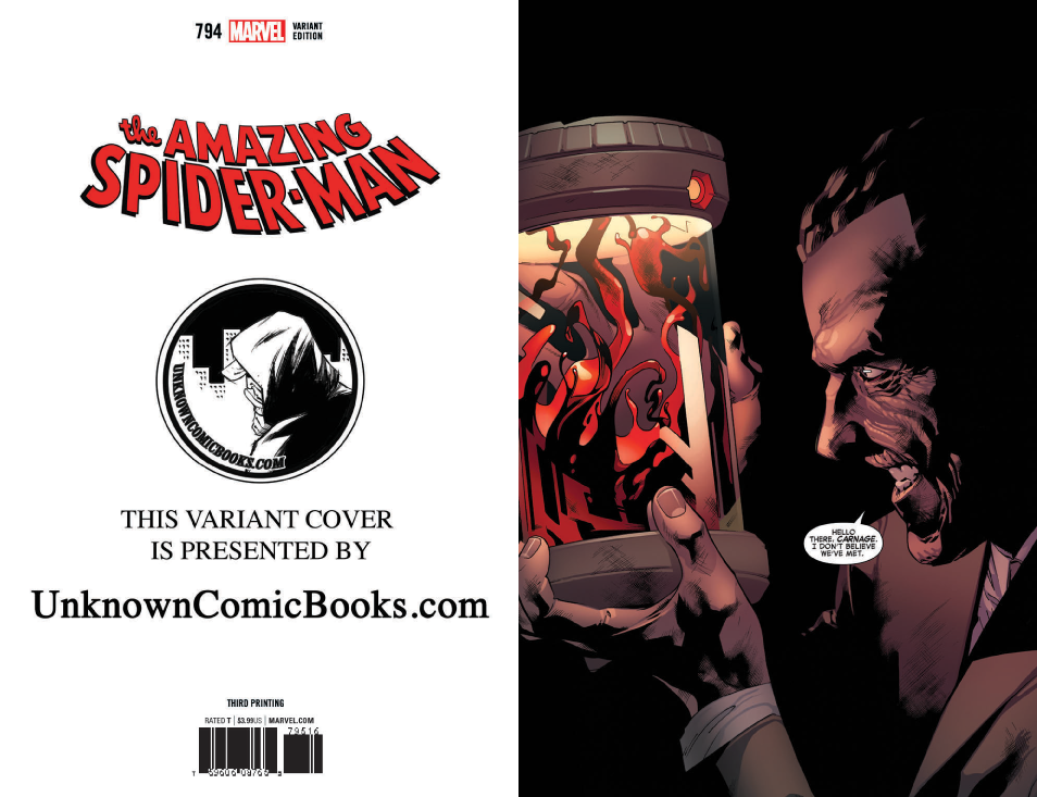 AMAZING SPIDER-MAN #794 IMMONEN 3RD PTG UNKNOWN COMIC BOOKS VIRGIN EXCLUSIVE 3/28/2018 - Collectors World Toys