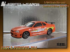 Street Weapon Nissan (R34) GT-R Fast & Furious Livery 1:64 - Collectors World Toys