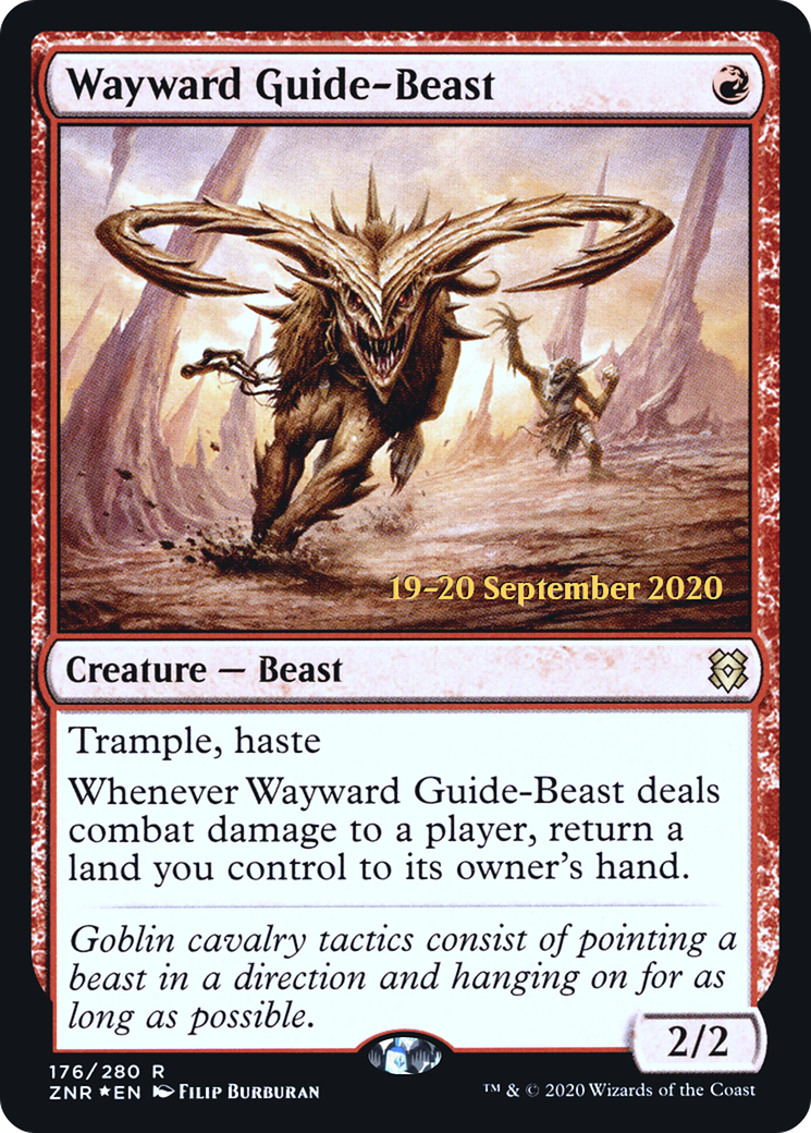 Wayward Guide-Beast (PRE-176S) - Zendikar Rising Promos Foil