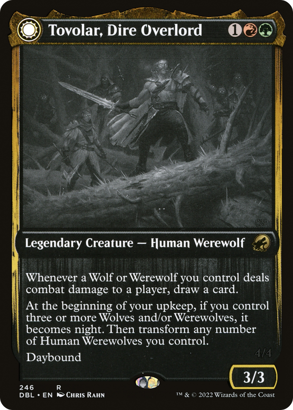 Tovolar, Dire Overlord // Tovolar, the Midnight Scourge (DBL-246) - Innistrad: Double Feature: (Double Faced Transform)