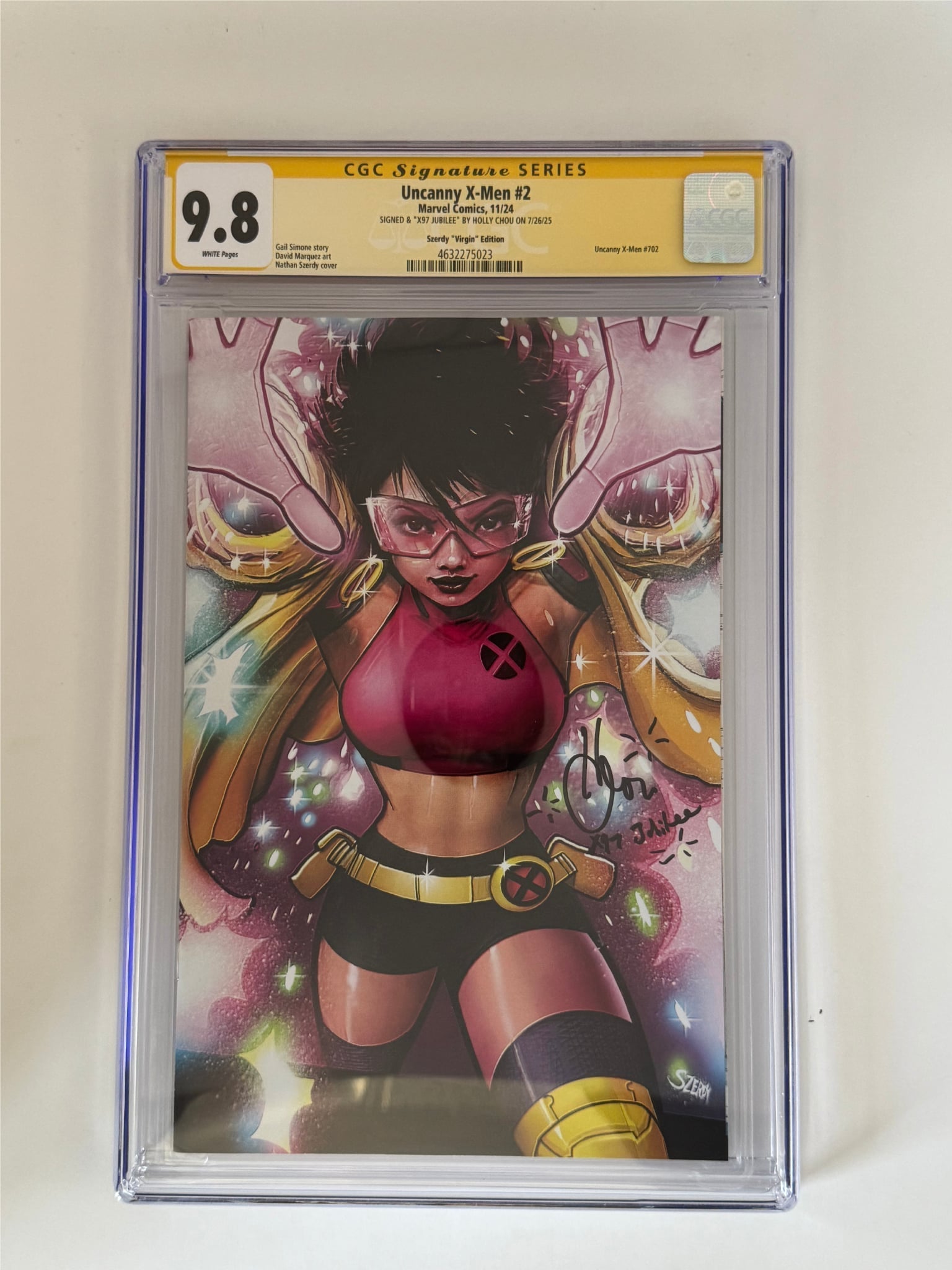 [Signed by Holly Chou] Uncanny X-men #2 CGC 9.8 Yellow Label Szerdy Exclusive Virgin Var Main image