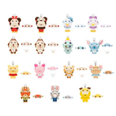 [In Stock] MINISO Disney Squinting Sleepwear Series Plush Keychains Gift Blind Box