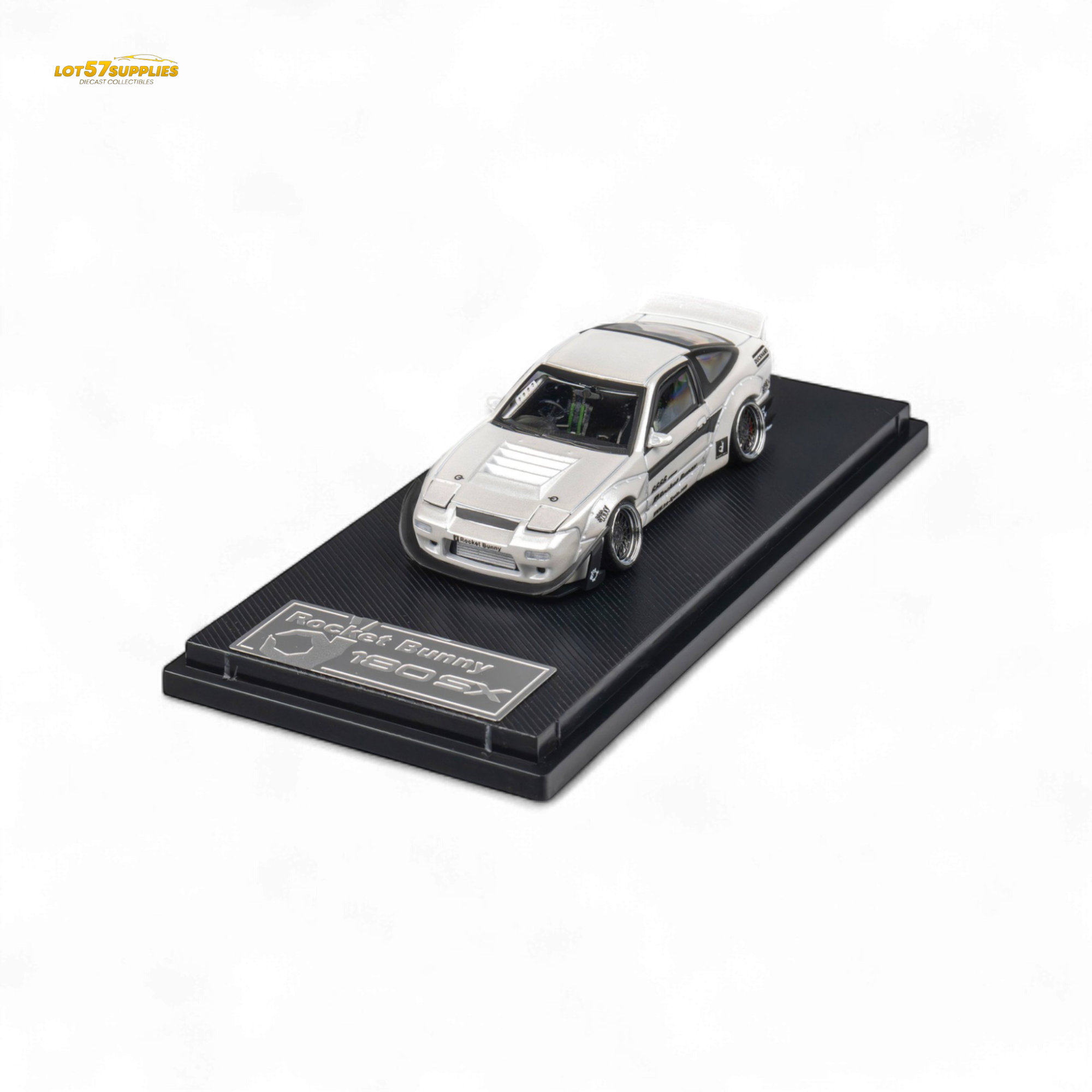 MicroTurbo Custom 180SX - Pandem Rocket Bunny White 1:64 - Collectors World Toys