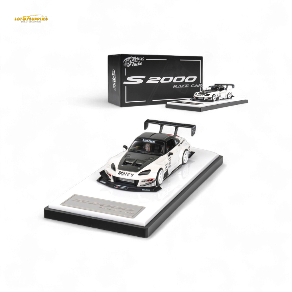 Microturbo Custom S2000 - Metallic White TOP FUEL 1:64 - Collectors World Toys